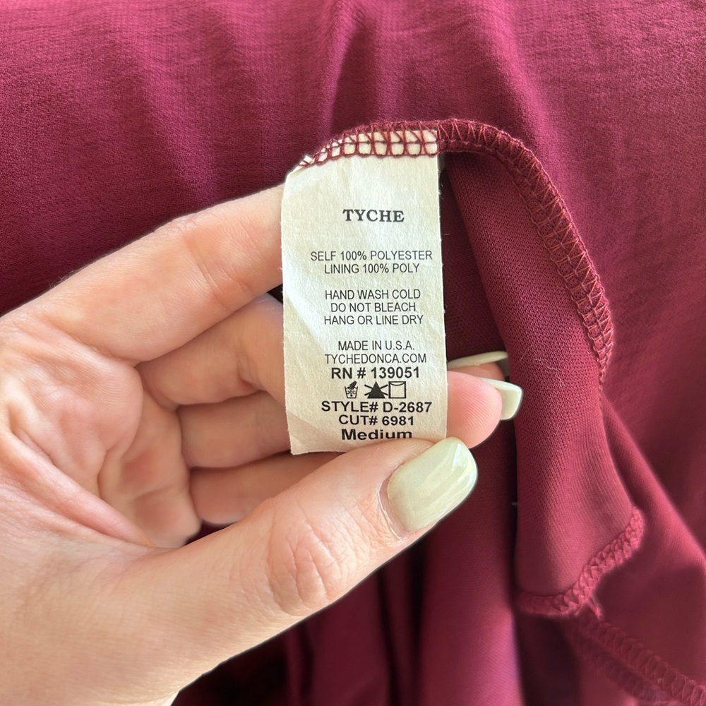 Flowy Summer Maroon Julie Billiart Dress - Picture 5 of 5